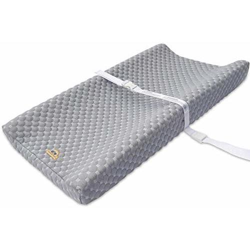Super Soft and Comfy Bamboo Changing Pad Cover for Baby by BlueSnail (Gray) - gray