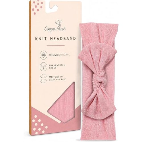 Copper Pearl Baby Bows: Stylish Headbands for Baby Girls, Premium Soft and Stretchy Baby Headbands, Perfect for Newborns, Trendy Designs - Darling
