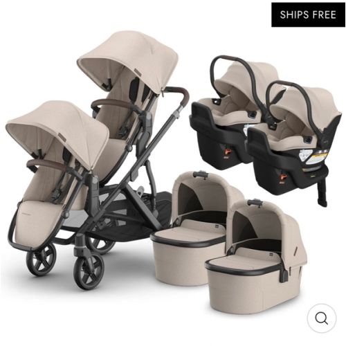 UPPAbaby Vista V3 Twin Stroller + Aria V2 Travel System | Modern Nursery™