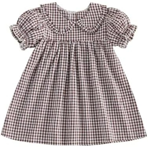 Thorn Tree Toddler Girl Dresses Bubble Short Sleeve Dress Baby Summer Clothes Smocked Outfits