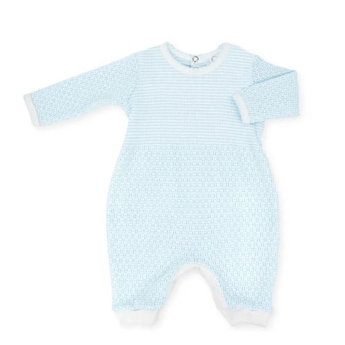 LONG SLEEVE PATY KNIT BLUE ROMPER #266LS