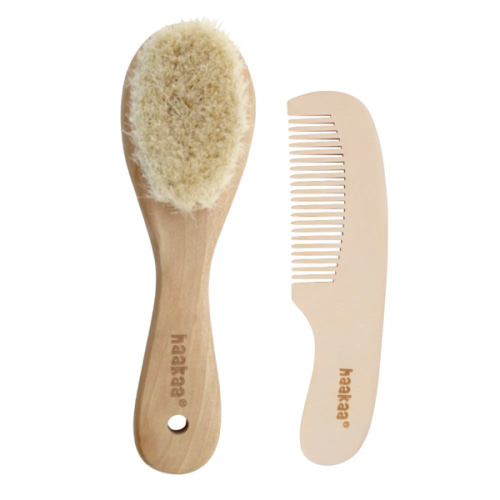 Haakaa Goats Wool Wooden Baby Brush & Comb Set – HoneyBug