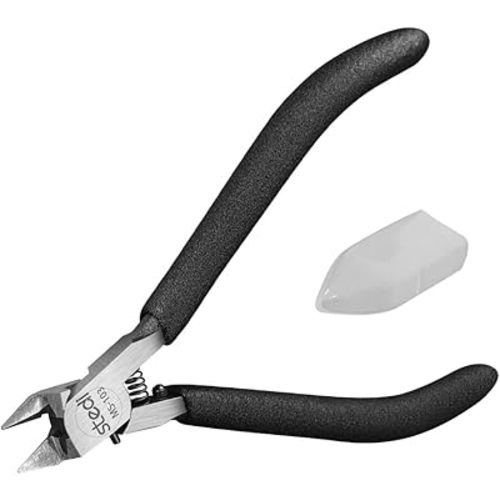 stedi 5-inch Model Nippers, with Ultra-thin Single-edge and Blade Case Plastic Model Tools for Gundam Repairing Plastic Model and Fixing, Black