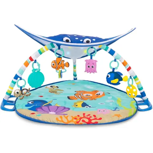 Bright Starts Disney Baby Finding Nemo Mr. Ray Ocean Lights & Music Gym, Ages Newborn +