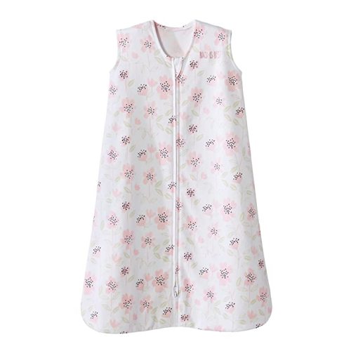 HALO SleepSack, 100% Cotton Wearable Blanket, Swaddle Transition Sleeping Bag, TOG 0.5, Wildflower Blush, Small, 0-6 Months