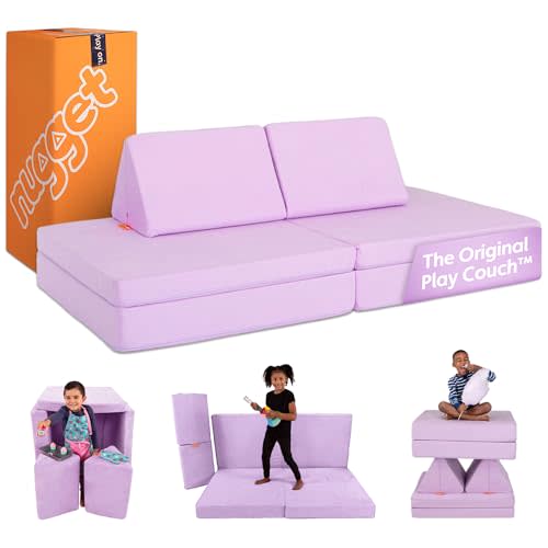 Nugget - The Original Play Couch for Kids - Modular Foam Children's Sofa for Playroom, Imagination, & Creative Open Ended Play - Washable & Convertible Playroom Furniture, Moonshot