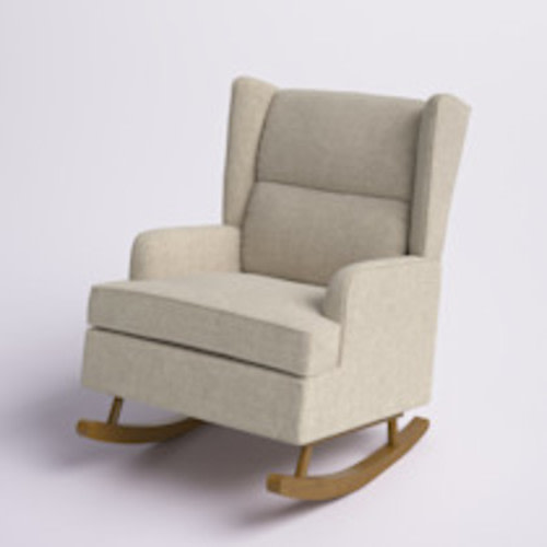 Lark Manor Alarise Rocking Chair - Off White