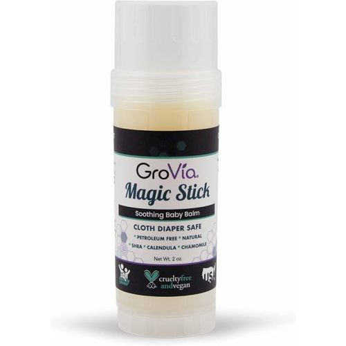 GroVia All Natural Magic Stick Baby Diaper Balm for Baby Diapering (2 oz) - Original