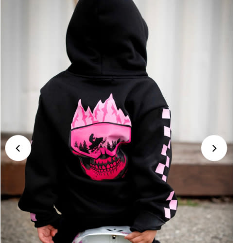 Pink Skull Mountain - Hoodie – Rad Rascals