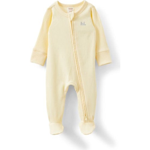 Organic Pointelle Zip All In One Romper, 6-9M
