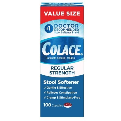 Colace Regular Strength Multi-Symptom Relief Capsules - 100ct