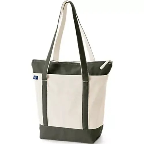 Medium 5 Pocket Open Top Canvas Tote Bag | Lands' End