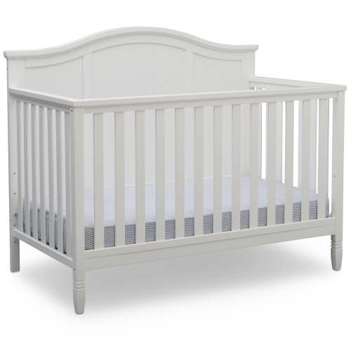Delta Children Madrid 5-in-1 Convertible Baby Crib, Bianca White