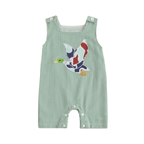 Newborn Baby Boy Girl Mallard Duck Outfits Romper Sleeveless Duck One Piece Jumpsuit Overalls Hunting Baby Clothes
