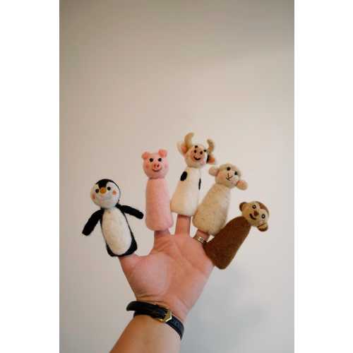 Handmade Animal Finger Puppet: Montessori Learning Toy