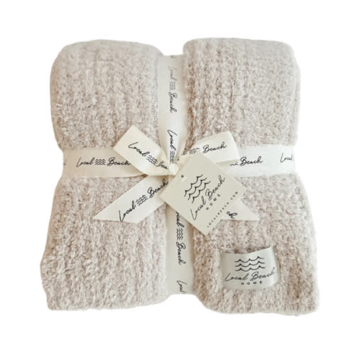 Solid Ribbed Luxe Home Cozy Blanket