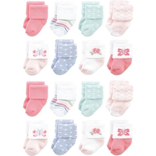 Hudson Baby Unisex Baby Cotton Rich Baby Terry Socks 16-Pack