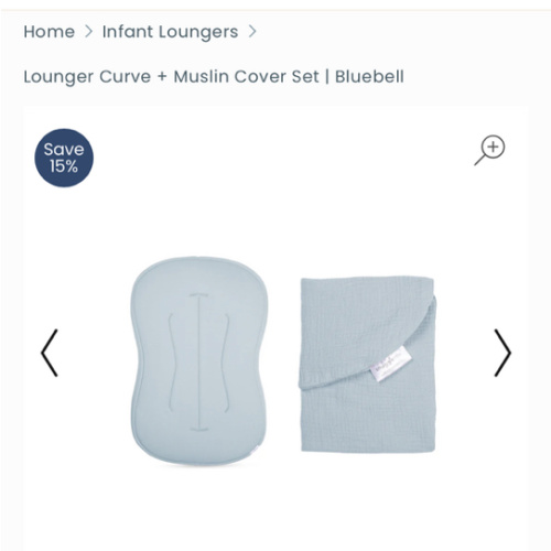 Lounger Curve + Muslin Cover Set | Bluebell