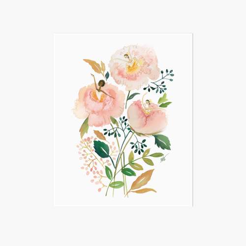 Waltz of the Peonies II Art Print