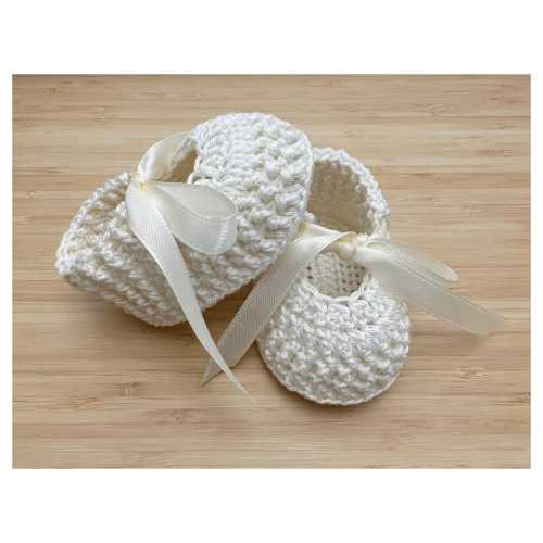 Crochet Baby Ballerinas, Cotton Summer Baby Shoes, Newborn Gift, Christening Booties, Handmade Baby Shoes, Baby Shower Gift