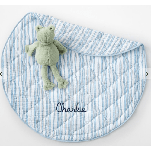 Block Print Quilted Play Mat