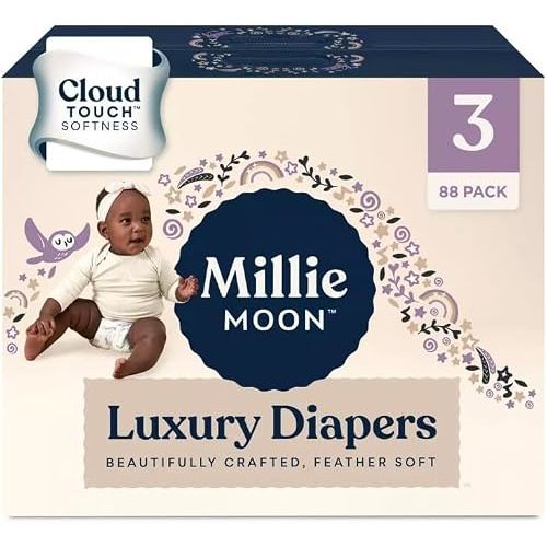 Millie-Moon Luxury Diapers - Size 3 with 88 Counts