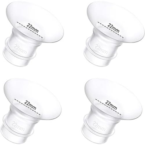 4Pcs Breast Pump Flange Insert 22mm Compatible with Momcozy/Spectra/Medela/eufy/Elvie/Lansinoh/Paruu P10 Breast Pump, Fit for Momcozy M5/M9/M6/V2 Pro/V2 pro/S12 Pro/eufy E10 S1 S1 Pro, 24mm Flange