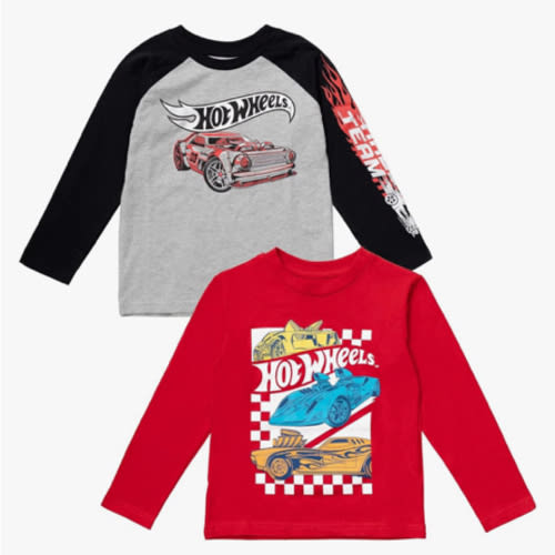 Hot Wheels 2 Pack T-Shirts Toddler to Big Kid