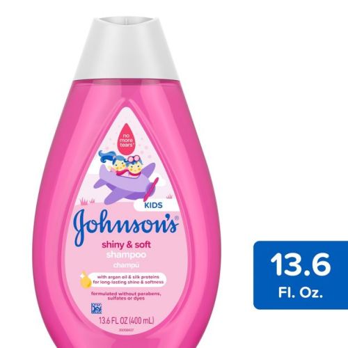 Johnson's Kids' Shiny & Soft Shampoo with Argan Oil & Silk Proteins, for Toddlers' Hair - 13.6 fl oz
