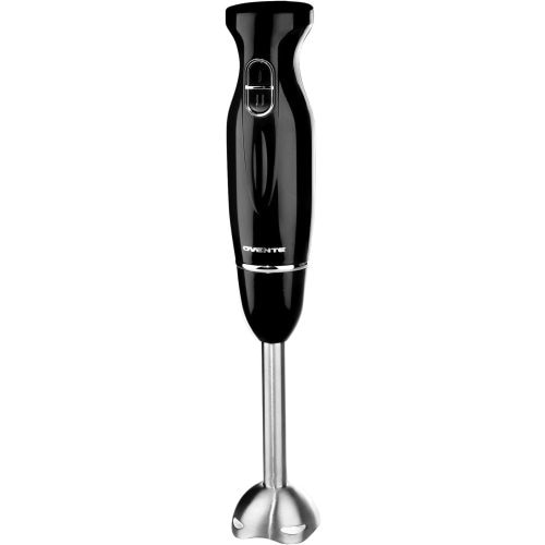 OVENTE Immersion Hand Blender, 300W Electric Handheld Portable Stick Mixer with 2 Mixing Speed and Stainless Steel Blades for Effortless Blending Smoothies, Shakes, Puree or Baby Food, Black HS560B