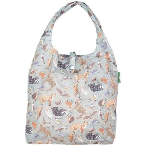 ECO CHIC Foldable Reusable Grocery Bags - Lightweight, Recycled & Reusable Shopping Bag - Waterproof Packable Tote