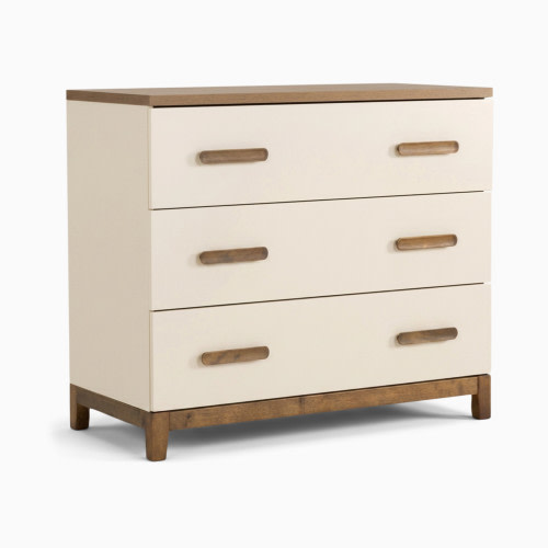 dadada Lala Little 3-Drawer Dresser - Almond Milk/Walnut