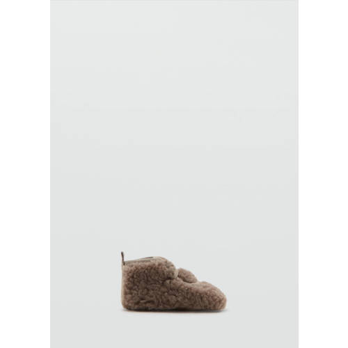 Shearling leather ankle boots - Kids | MANGO USA