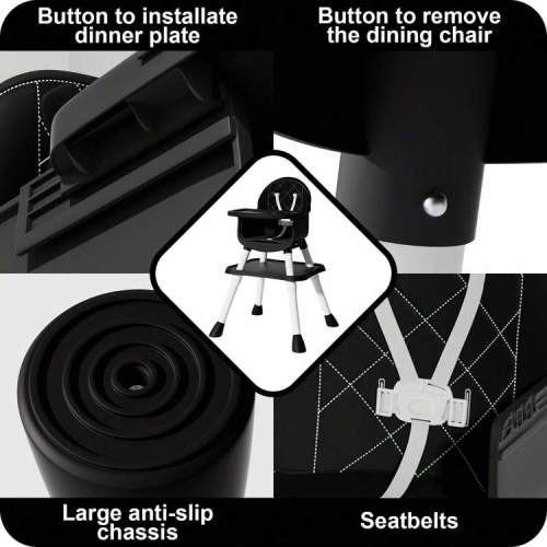 6 In 1 Baby High Chair Convertible Highchair For Babies And Toddlers Booster Seat For Kitchen Chair | SHEIN USA