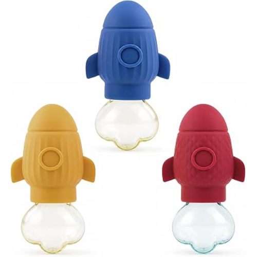 3pk Silicone Bath Toys for Toddlers 1–5 Sensory Water Squeeze Play