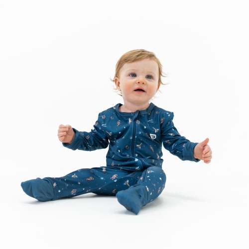 To The Moon Baby Zip Up | Infant Gift | BURLEBO