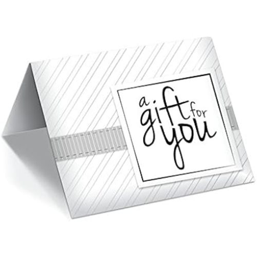 Gift Card Presenters (White Stripe) 500 Pack