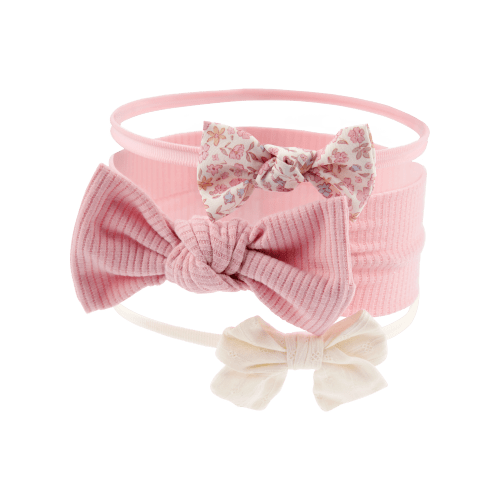Baby Girl 3-Pack Bow Headwraps - Pink