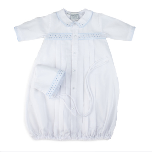 Boys Dot Embroidered Take Me Home Gown with Hat I Feltman Brothers