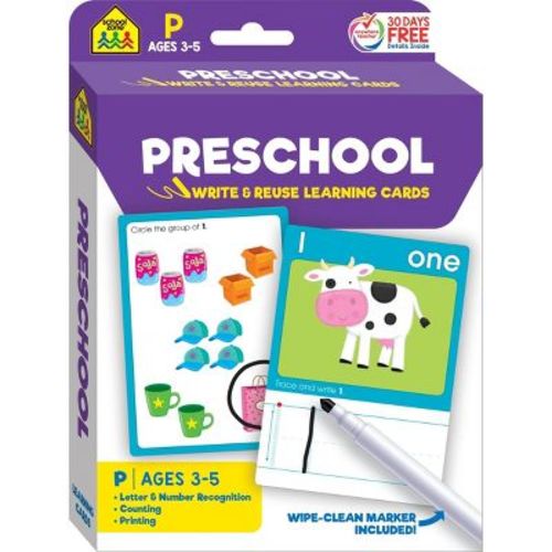 School Zone Preschool Write & Reuse Learning Cards
