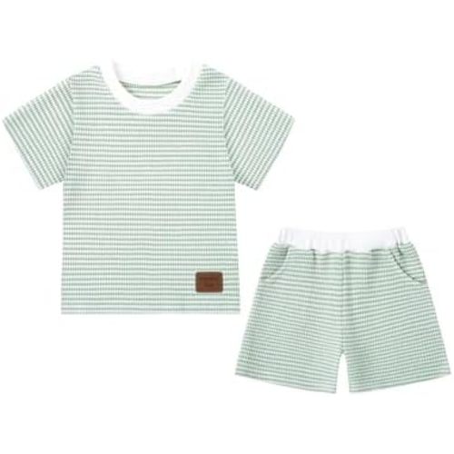 YALLET Toddler Baby Boy Clothes Cute Striped Outfit 3 Months-3 Years