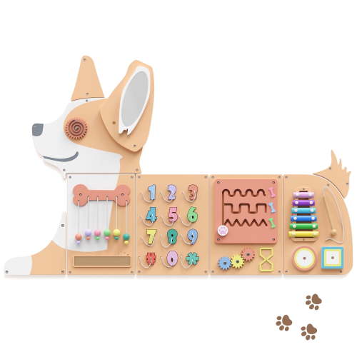 Buballino Corgi Activity Wall Busy Board Panels Sensory Toy