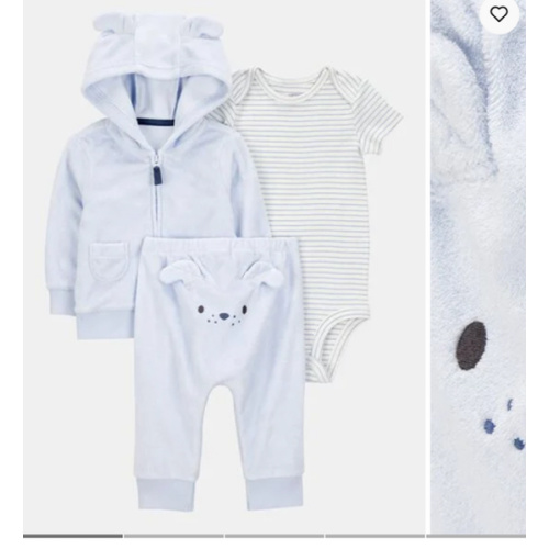Baby 3-Piece Dog Little Cardigan Set - Blue | Carter's