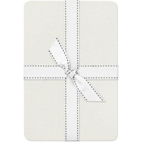 Frankie Fitted Crib Sheet 100% Organic Cotton for Baby & Toddler Mattress, Soft & Breathable for Girls, Boys, Ivory, One Size