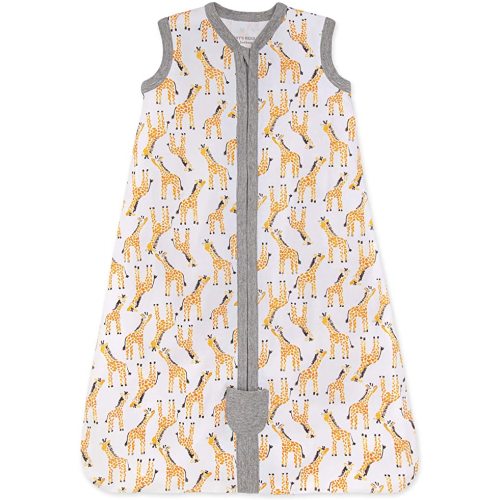 Burt's Bees Baby Unisex-Baby Beekeeper Wearable Blanket, 100% Organic Cotton, Swaddle Transition Sleeping Bag - Giraffe - Large