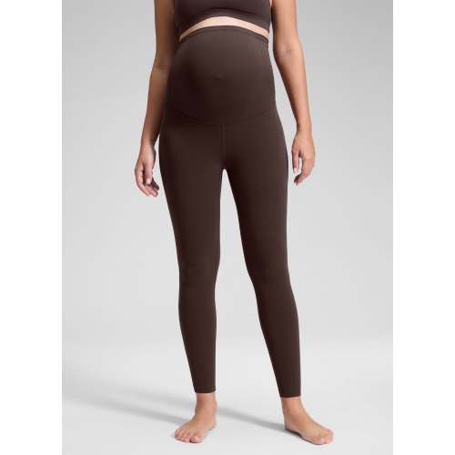 CRZ YOGA Women's Maternity Leggings Super High Rise Butterluxe 25'' Small (Brown)