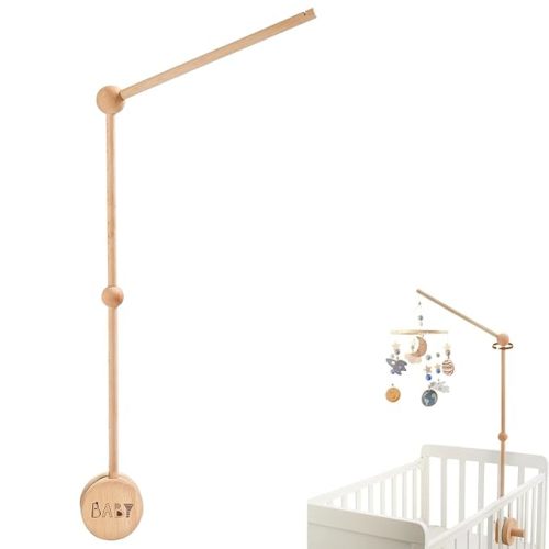 Crib Mobile Arm | Wooden Crib Mobile Holder | Nursery Decor for Newborn Boys and Girls
