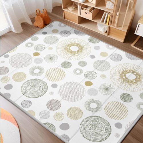 Baby Play Mat 79x71, Extra Large Baby Mat for Floor, Foldable Play XPE Foam Mat, Reversible Crawling Mat for Baby, Waterproof, Safe & Thick Playmats for Babies and Toddlers, Indoor & Outdoor Use