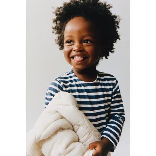 STRIPED BODYSUIT - Navy blue | ZARA United States