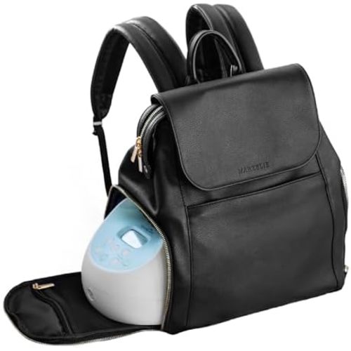 Vegan Leather Pump Bag | Compatible with Spectra S1 S2 | Cooler & Prep Mat Included | Multipurpose Backpack for Work & Travel
